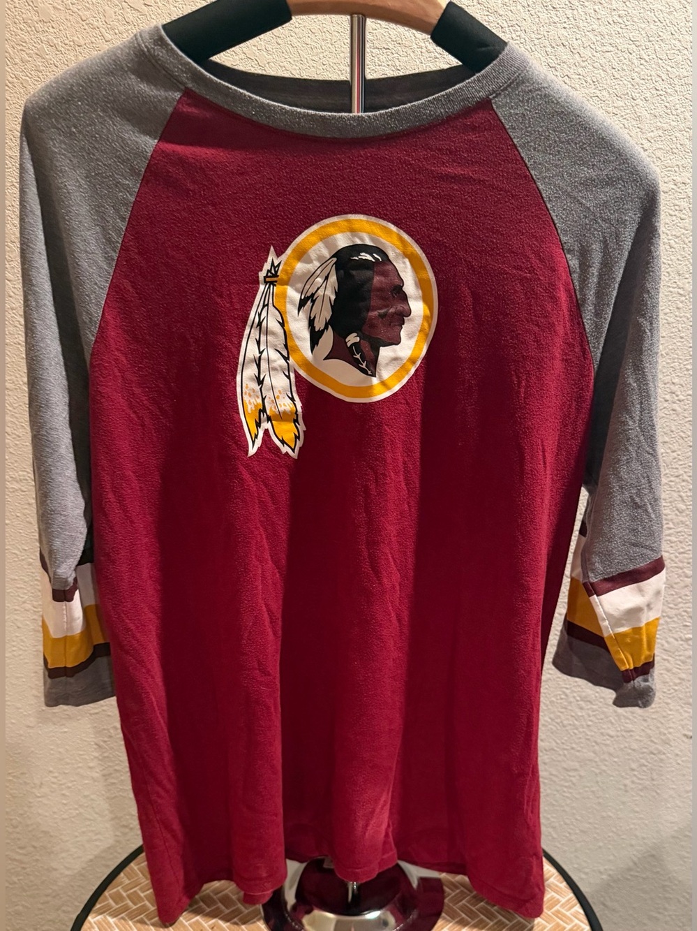 Nike NFL Washington Redskins Vintage Style 3/4 Sleeve Tri-Blend Tee - XL